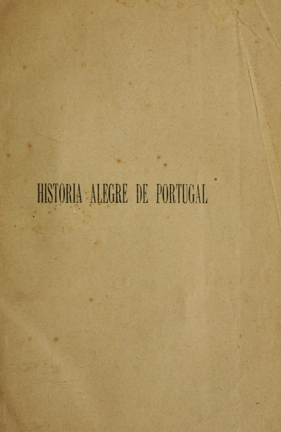 Capa da edição histórica de História Alegre de Portugal