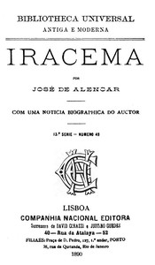 Capa da edição histórica de Iracema
