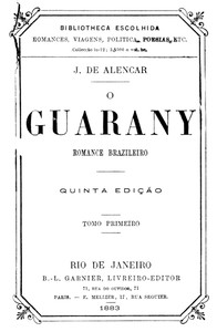 Capa de O Guarani — Volume 1