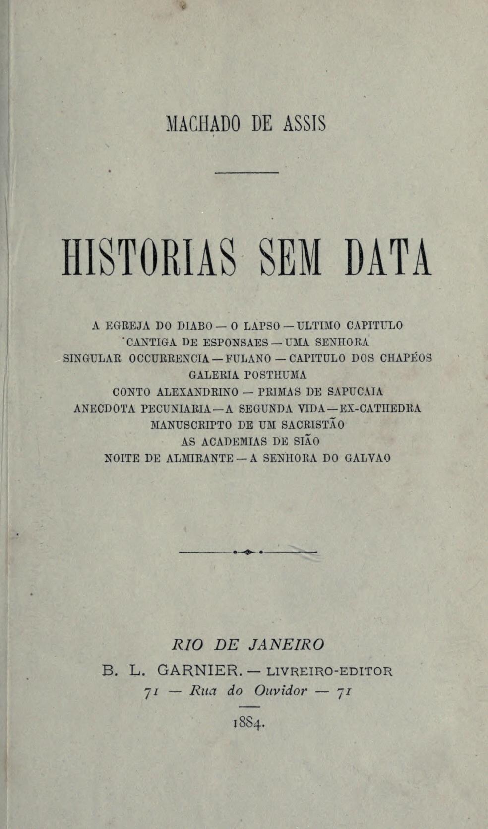 Capa de Histórias sem Data