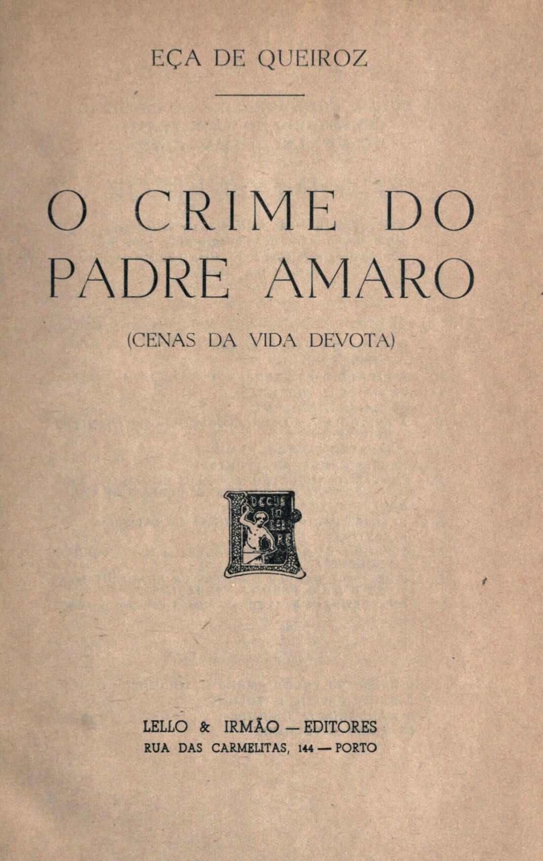 Capa de O Crime do Padre Amaro