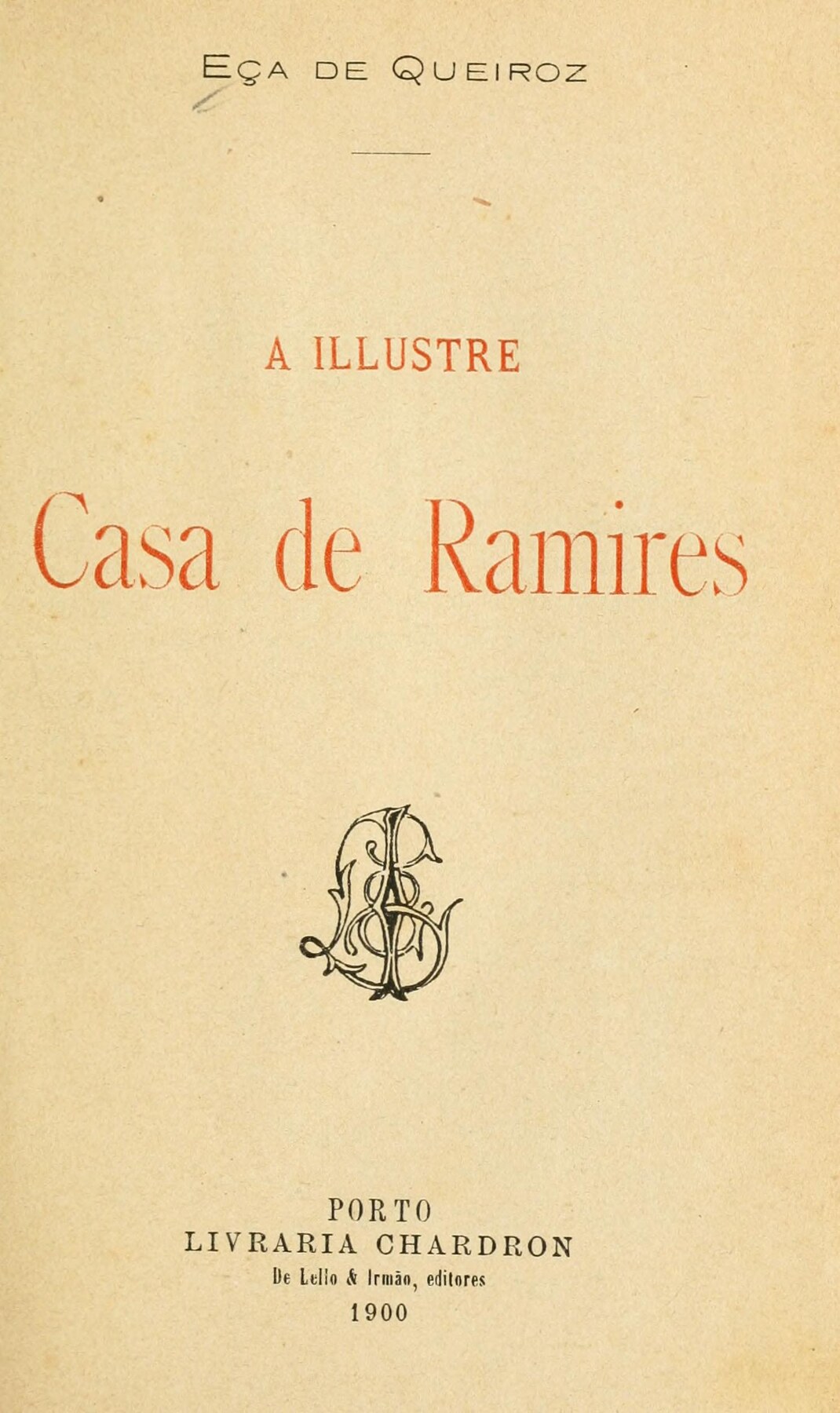 Capa de A Ilustre Casa de Ramires