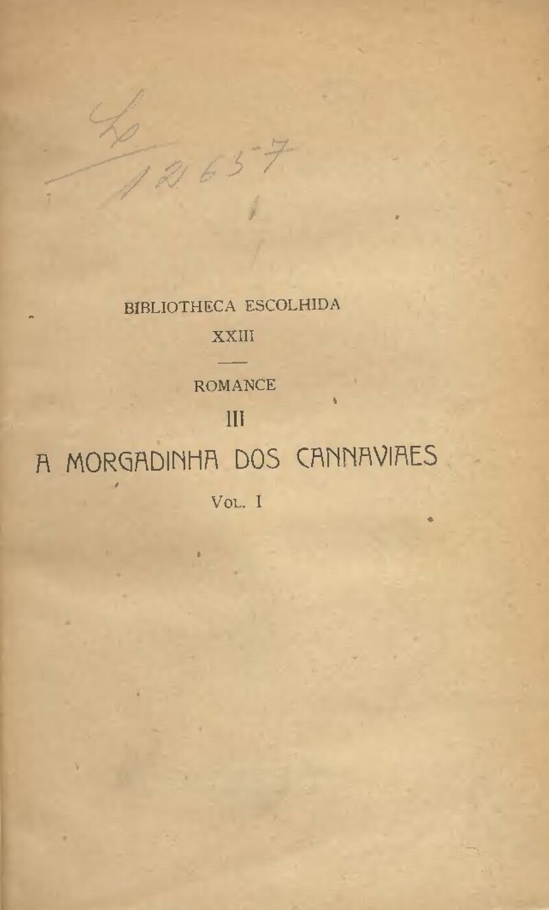 Capa de A Morgadinha dos Canaviais