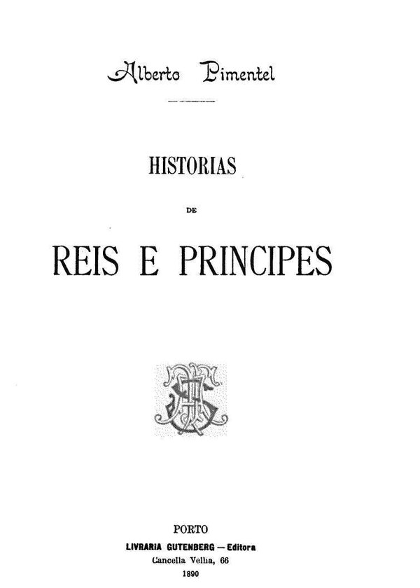 Capa de Histórias de Reis e Príncipes