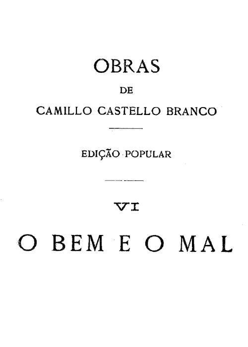 Capa de O Bem e o Mal