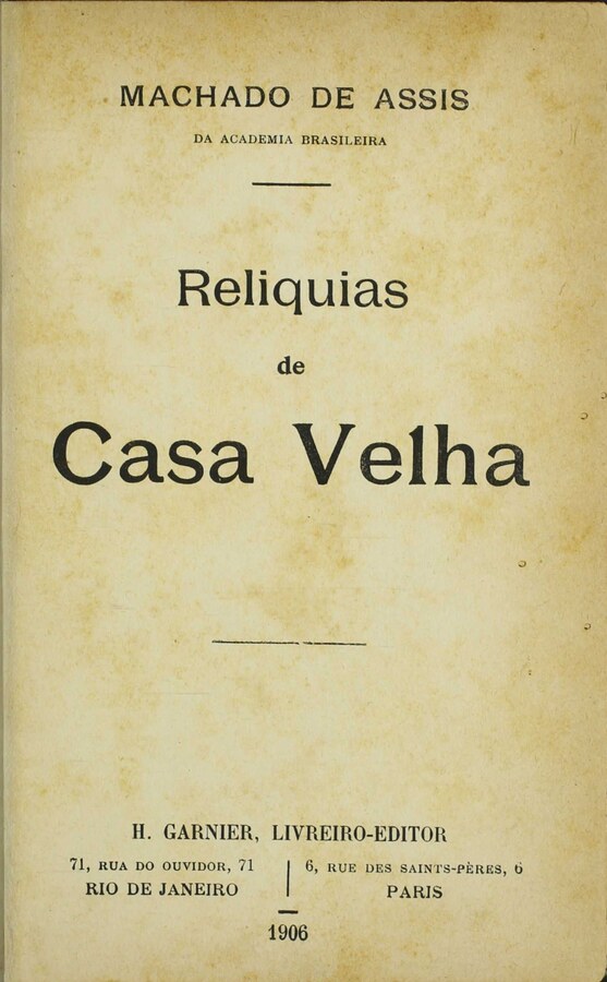 Capa de Relíquias de Casa Velha