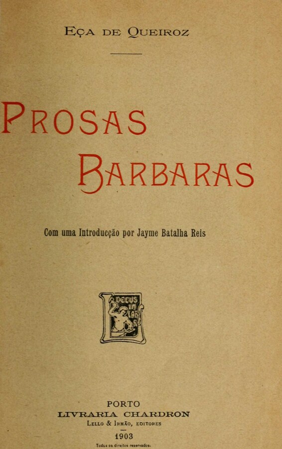 Capa de Prosas Bárbaras