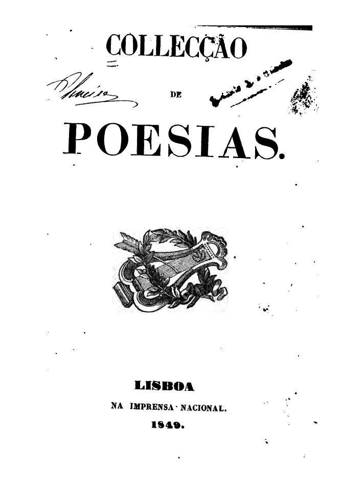 Capa de Collecção de poesias