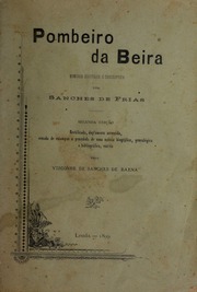 Capa de Pombeiro da Beira; memória histórica e descriptiva
