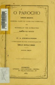 Capa de O parocho : romance religioso (primeira parte do "Livro das communas"