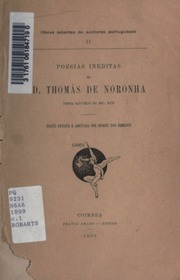 Capa de Poesias ineditas