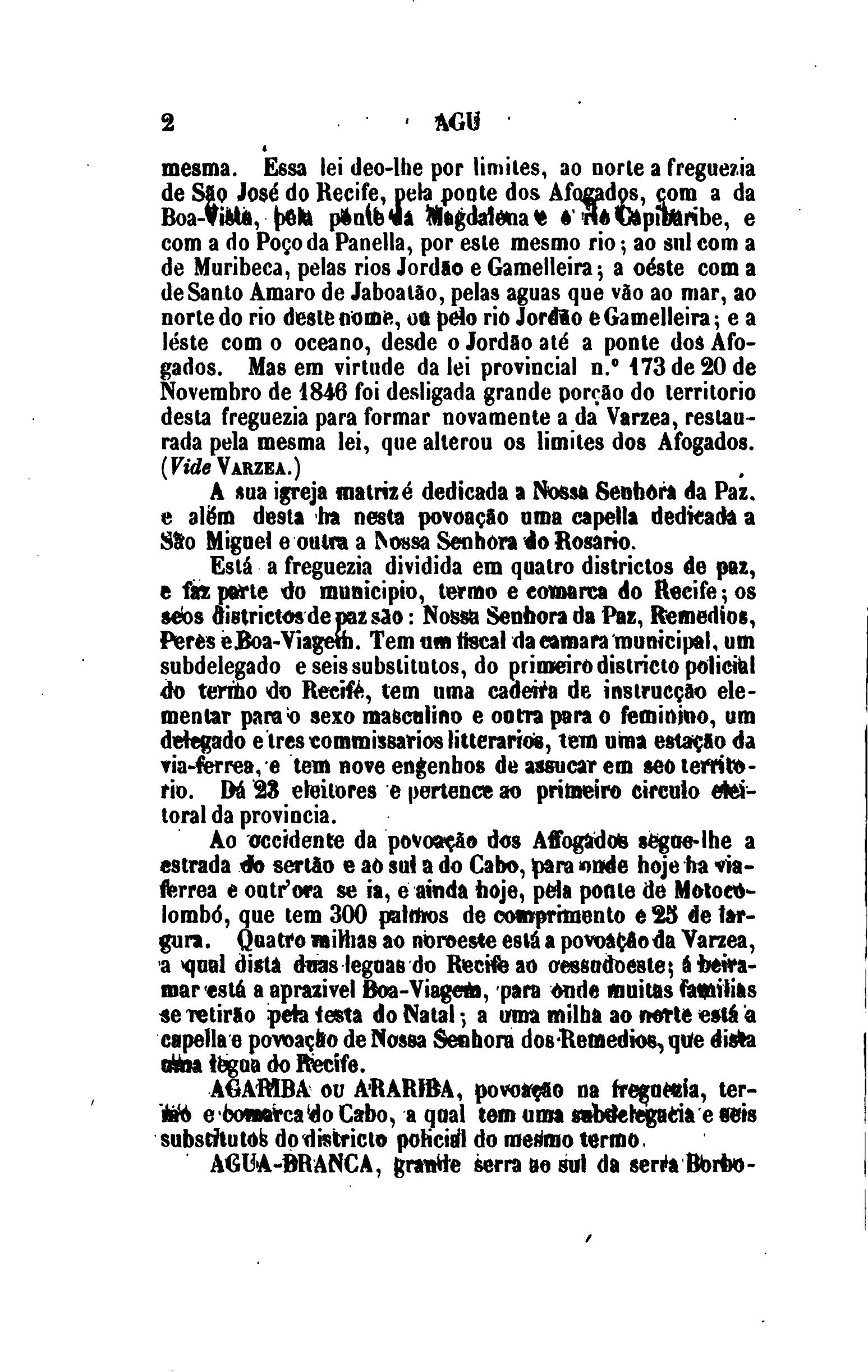 Capa de Diccionario topographico, estatistico e historico da provincia de Pernambuco