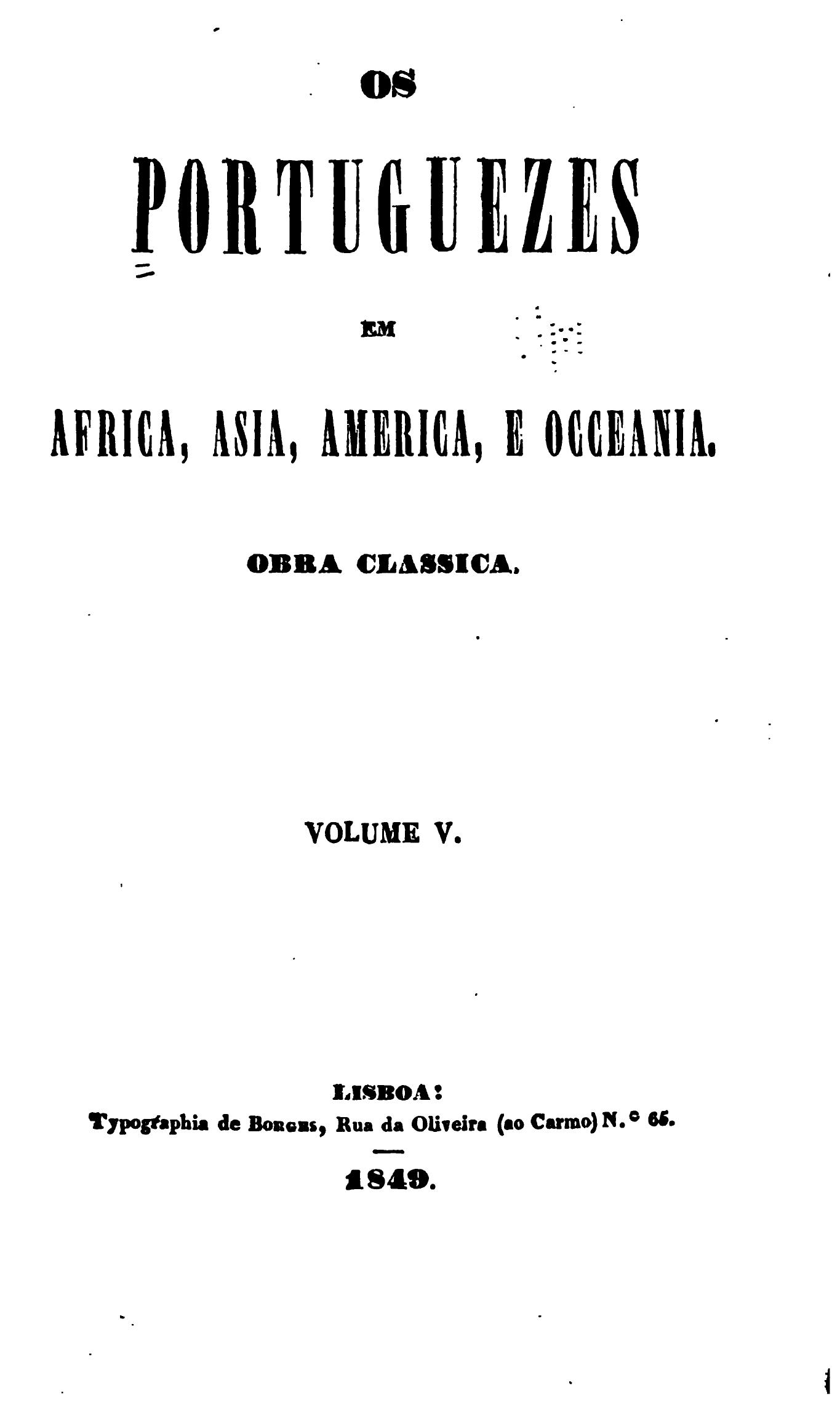 Capa de Os portuguezes em Africa, Asia, America, e Occeania : obra classica