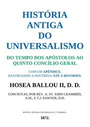 Capa de HOSEA BALLOU Historia Antiga Do Universalismo 1872