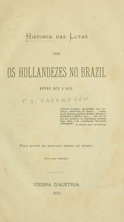 Capa de Historia das lutas com os Hollandezes no Brazil desde 1624 a 1654