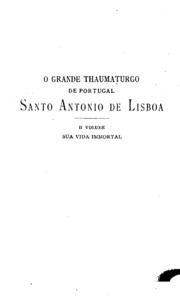 Capa de O grande thaumaturgo de Portugal, Santo Antonio de Lisboa