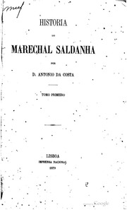 Capa de Historia do Marechal Saldanha
