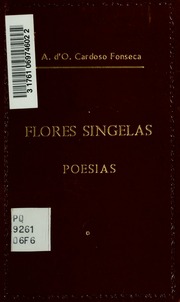 Capa de Flores singelas; poesias