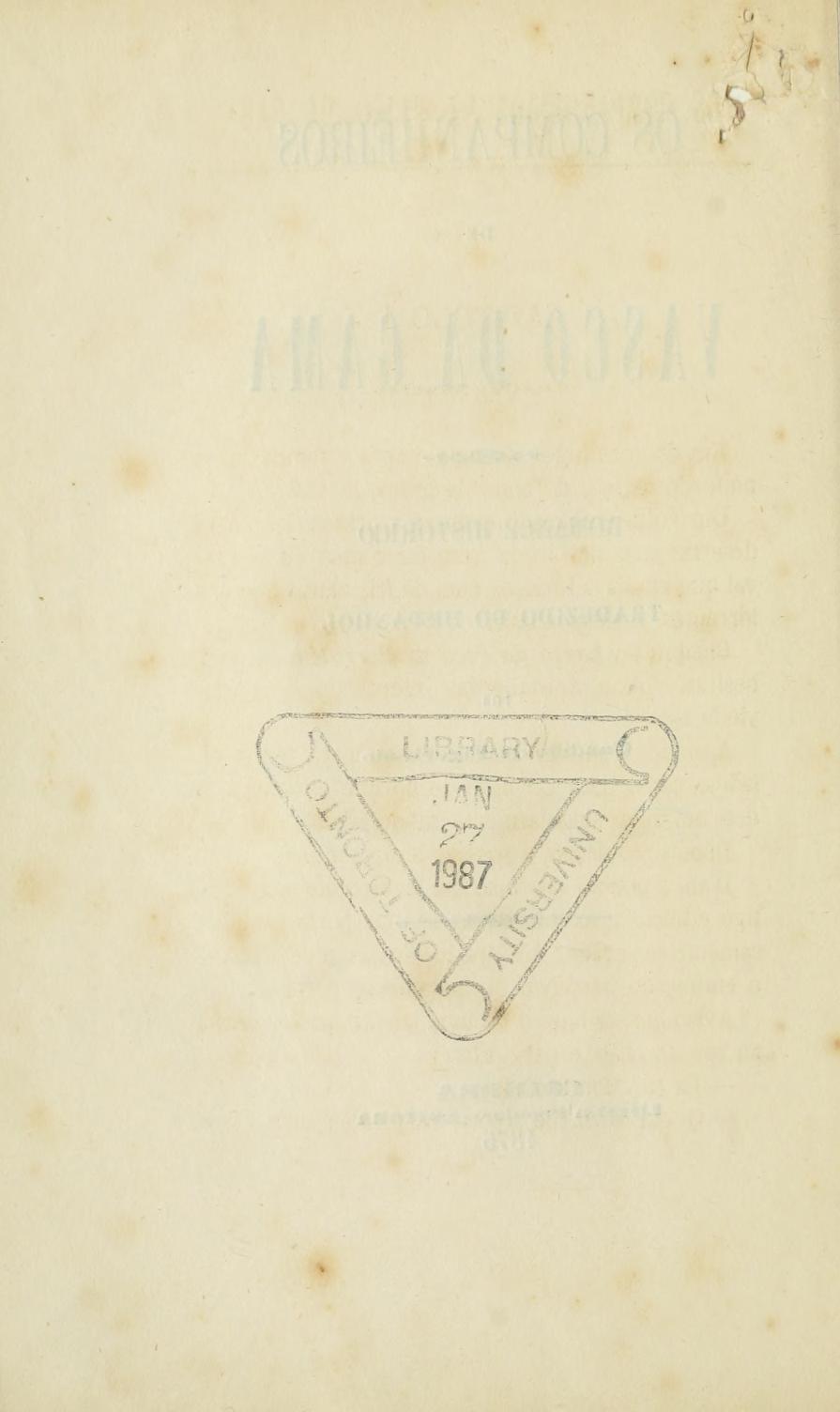 Capa de Os companheiros de Vasco da Gama : romance historico