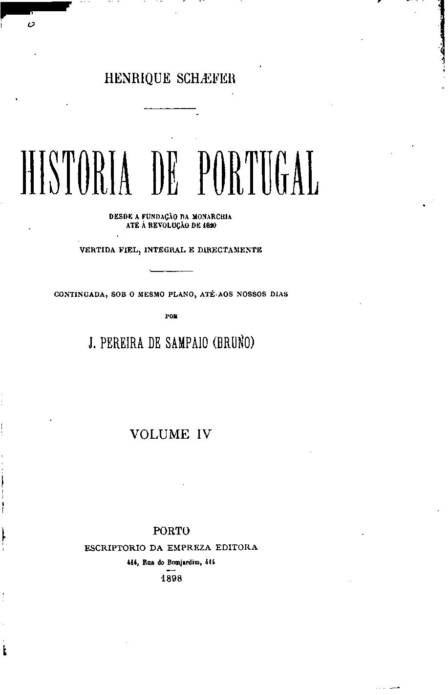 Capa de Historia de Portugal : desde a fundacão da monarchia até a revolução de 1820