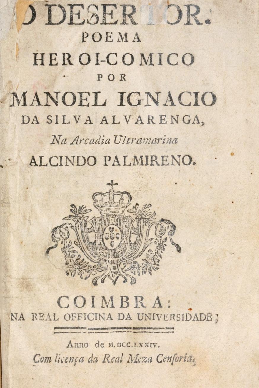 Capa de O Desertor: poema herói-cômico
