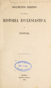 Capa de Documentos ineditos para subsidio á historia ecclesiastica de Portugal
