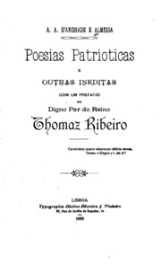 Capa de Poesias patrioticas, e outras ineditas;