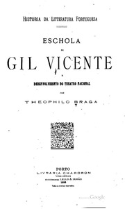 Capa de Eschola de Gil Vicente e desenvolvimento do theatro nacional