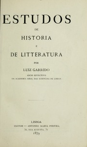 Capa de Estudos de historia e de litteratura