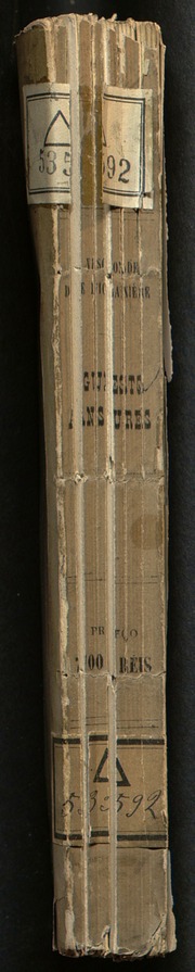 Capa de Guesto ansures seguido de Apontamentos archeologicos relativos ao seculo VIII