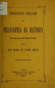 Capa de Principios geraes de philosophia da historia