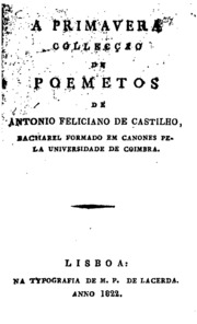 Capa de A primavera, collecção de poemetos