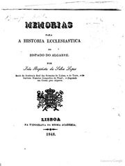 Capa de Memorias para a historia ecclesiastica do bispado do Algarve