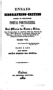 Capa de Ensaio biographico-critico sobre os melhores poetas portuguezes