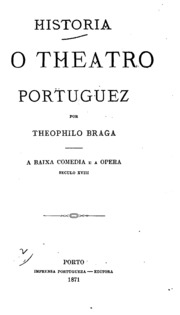 Capa de Historia do theatro portuguez