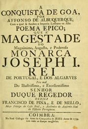 Capa de A conquista de Goa por Affonso de Albuquerque