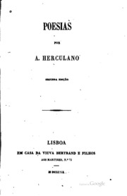 Capa de Poesias por A. Herculano