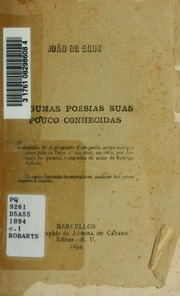 Capa de Algumas poesias suas pouco conhecidas