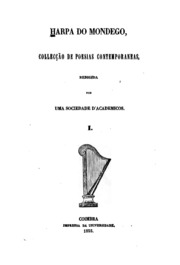 Capa de Harpa do Mondego; collecção de poesias contemporaneas, redigida por uma sociedade d'academicos