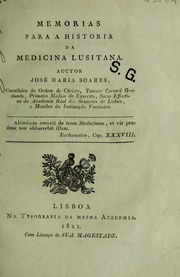 Capa de Memorias para a historia da medicina lusitana