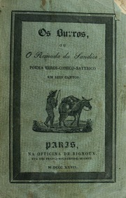 Capa de Os burros, ou, O reinado da sandice : poema heroi-comico-satyrico em seis cantos