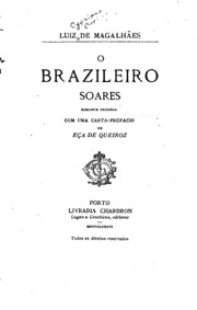 Capa de O brazileiro Soares, romance original