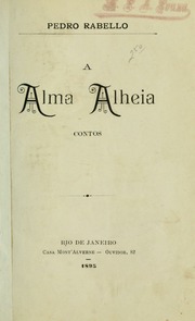 Capa de A alma alheia; contos