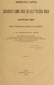 Capa de Importancia capital do sãoskrito como base da glottologia árica, e da glottologia árica no…