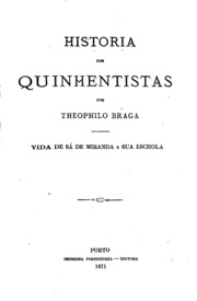 Capa de Historia dos quinhentistas