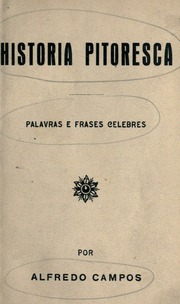 Capa de Historia pittoresca; palavras e phrases celebres