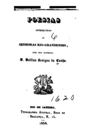 Capa de Poesias offerecidas ás senhoras rio-grandenses