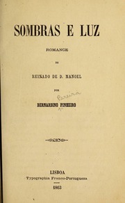 Capa de Sombras e luz, romance do reinado de d. Manoel