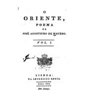 Capa de O oriente, poema