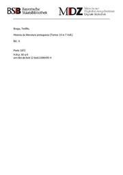 Capa de Historia da litteratura portugueza. 6